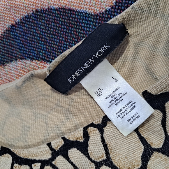 🌈JONES NEW YORK LONG SLEEVE KNIT TOP-L - Picture 3 of 4